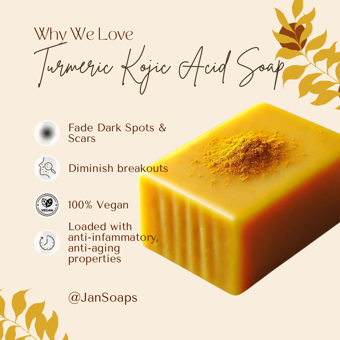 Informative photo with benefits of tuberculosis kojic acid soap