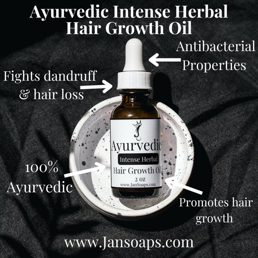 Ayurvedic Intense Herbal Hair Growth Oil - Jan Soaps & Body Care